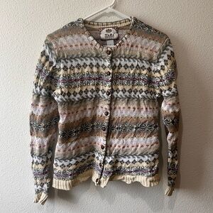 Y2K Tiara Button-Up Cardigan Sweater